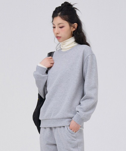 CHASECULT（チェイスカルト）の「ユニセックスエッセンシャル裏起毛スウェットシャツ-グレー（スウェット・メンズ・ライトグレー・90/100/110/95/105/115）」の5枚目の写真