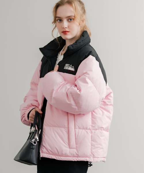 FIRST DOWN(ファーストダウン)の「FIRST DOWN ファーストダウン BUBBLE DOWN JKT 2WAYリバーシブルバブルダウンジャケット F942001(ダウンジャケット/コート・メンズ・ホワイト/ピンク/レンガ/マスタード/パープル/グレー/ゼブラ/ブラック/ライトベージュ・M/L/XL)」の8枚目の写真