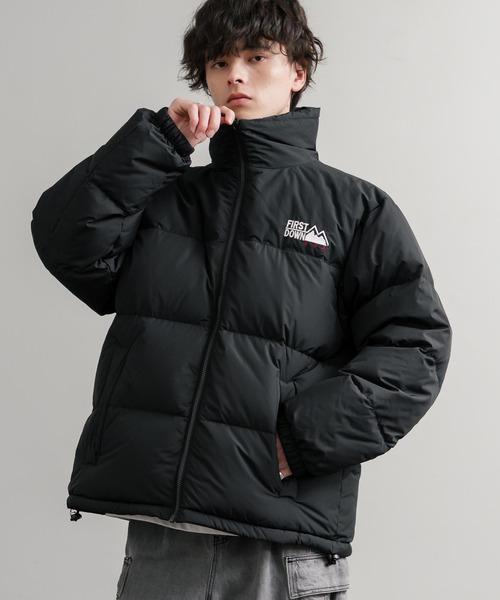 FIRST DOWN(ファーストダウン)の「FIRST DOWN ファーストダウン BUBBLE DOWN JKT 2WAYリバーシブルバブルダウンジャケット F942001(ダウンジャケット/コート・メンズ・ホワイト/ピンク/レンガ/マスタード/パープル/グレー/ゼブラ/ブラック/ライトベージュ・M/L/XL)」の3枚目の写真