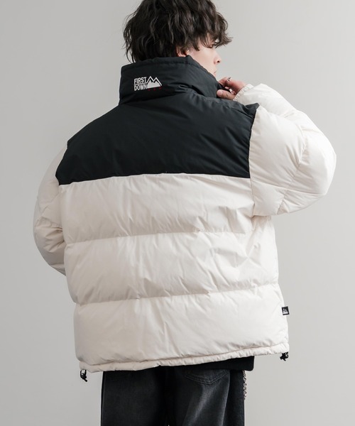 FIRST DOWN(ファーストダウン)の「FIRST DOWN ファーストダウン BUBBLE DOWN JKT 2WAYリバーシブルバブルダウンジャケット F942001(ダウンジャケット/コート・メンズ・ホワイト/ピンク/レンガ/マスタード/パープル/グレー/ゼブラ/ブラック/ライトベージュ・M/L/XL)」の12枚目の写真