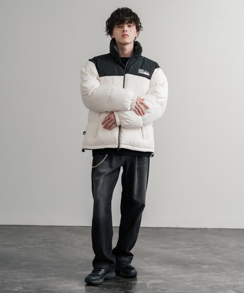 FIRST DOWN(ファーストダウン)の「FIRST DOWN ファーストダウン BUBBLE DOWN JKT 2WAYリバーシブルバブルダウンジャケット F942001(ダウンジャケット/コート・メンズ・ホワイト/ピンク/レンガ/マスタード/パープル/グレー/ゼブラ/ブラック/ライトベージュ・M/L/XL)」の13枚目の写真