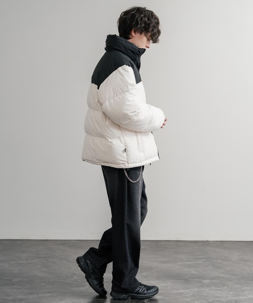 FIRST DOWN(ファーストダウン)の「FIRST DOWN ファーストダウン BUBBLE DOWN JKT 2WAYリバーシブルバブルダウンジャケット F942001(ダウンジャケット/コート・メンズ・ホワイト/ピンク/レンガ/マスタード/パープル/グレー/ゼブラ/ブラック/ライトベージュ・M/L/XL)」の14枚目の写真