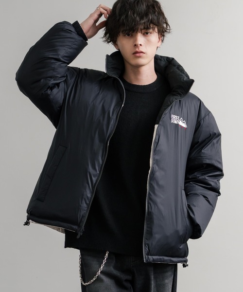 FIRST DOWN(ファーストダウン)の「FIRST DOWN ファーストダウン BUBBLE DOWN JKT 2WAYリバーシブルバブルダウンジャケット F942001(ダウンジャケット/コート・メンズ・ホワイト/ピンク/レンガ/マスタード/パープル/グレー/ゼブラ/ブラック/ライトベージュ・M/L/XL)」の17枚目の写真