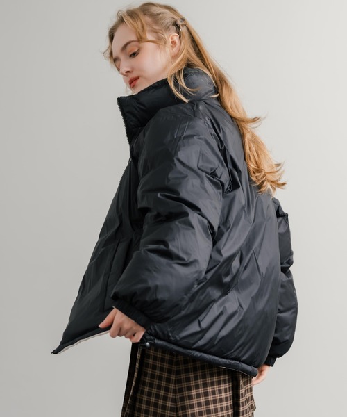 FIRST DOWN(ファーストダウン)の「FIRST DOWN ファーストダウン BUBBLE DOWN JKT 2WAYリバーシブルバブルダウンジャケット F942001(ダウンジャケット/コート・メンズ・ホワイト/ピンク/レンガ/マスタード/パープル/グレー/ゼブラ/ブラック/ライトベージュ・M/L/XL)」の22枚目の写真