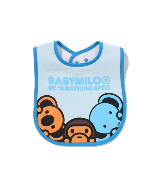 A BATHING APE(アベイシングエイプ)の「BABY MILO FRIENDS BIB(スタイ/よだれかけ・キッズ・サックスブルー/オレンジ/ピンク・FREE)」の4枚目の写真