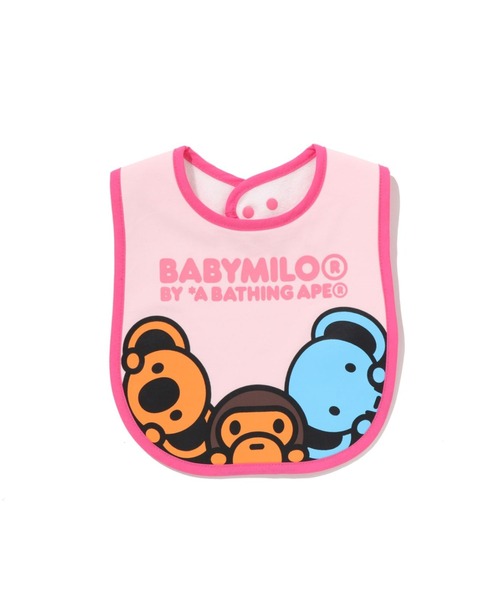A BATHING APE(アベイシングエイプ)の「BABY MILO FRIENDS BIB(スタイ/よだれかけ・キッズ・サックスブルー/オレンジ/ピンク・FREE)」の5枚目の写真