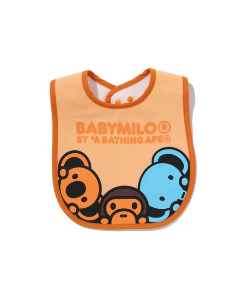 A BATHING APE(アベイシングエイプ)の「BABY MILO FRIENDS BIB(スタイ/よだれかけ・キッズ・サックスブルー/オレンジ/ピンク・FREE)」の6枚目の写真