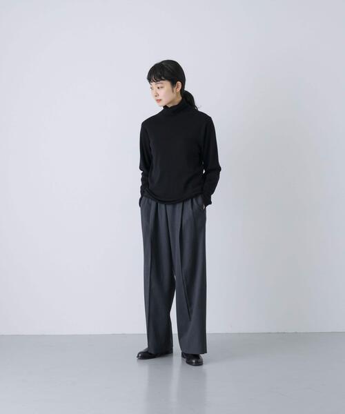 かぐれ（カグレ）の「ウォッシャブルウールツイルパンツ（その他パンツ・レディース・ベージュ/ブラック/チャコールグレー・FREE）」の16枚目の写真