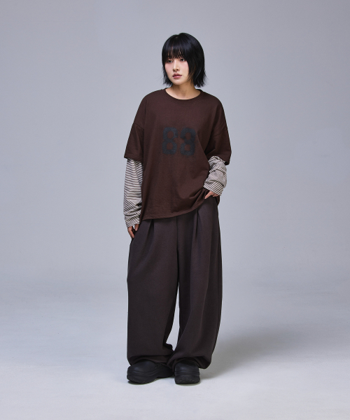 SCALLYWAG（スカリーワグ）の「88 クロップレイヤードロングスリーブ[ブラウン]（Tシャツ/カットソー・レディース・その他・LARGE/MEDIUM）」の9枚目の写真