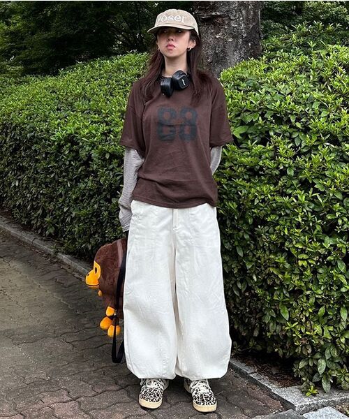 SCALLYWAG（スカリーワグ）の「88 クロップレイヤードロングスリーブ[ブラウン]（Tシャツ/カットソー・レディース・その他・LARGE/MEDIUM）」の16枚目の写真