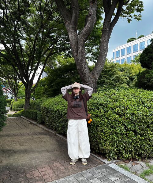 SCALLYWAG（スカリーワグ）の「88 クロップレイヤードロングスリーブ[ブラウン]（Tシャツ/カットソー・レディース・その他・LARGE/MEDIUM）」の19枚目の写真