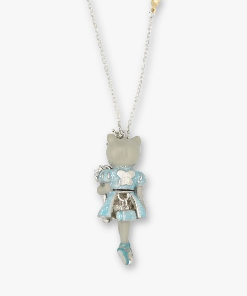 ANNA SUI(アナスイ)の「バレリーナ猫モチーフ ネックレス(ネックレス・レディース・ブルー・FREE)」の2枚目の写真