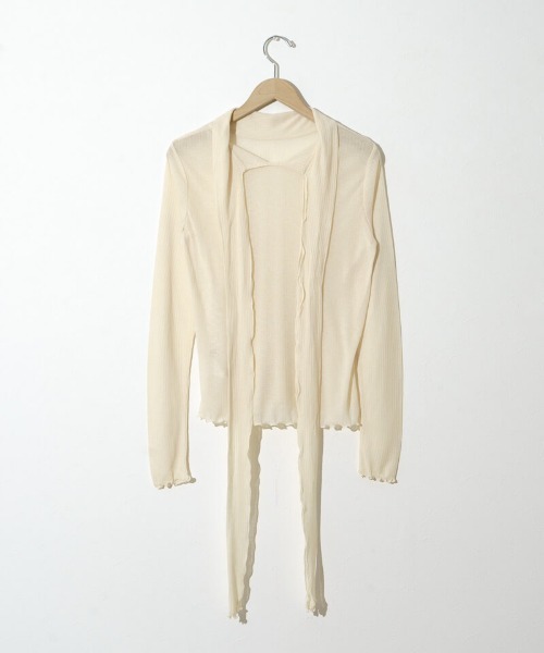 flower（フラワー）の「シアーリボンタートル2（Tシャツ/カットソー・レディース・アイボリー・FREE）」の11枚目の写真