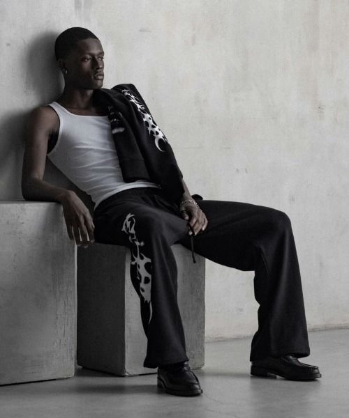 STAMPD（スタンプド）の「【STAMPD】S.DAIMON SWEATPANT 01 / ブラック [SLA-M4103SP]（スウェットパンツ・メンズ・ブラック・M/S）」の4枚目の写真