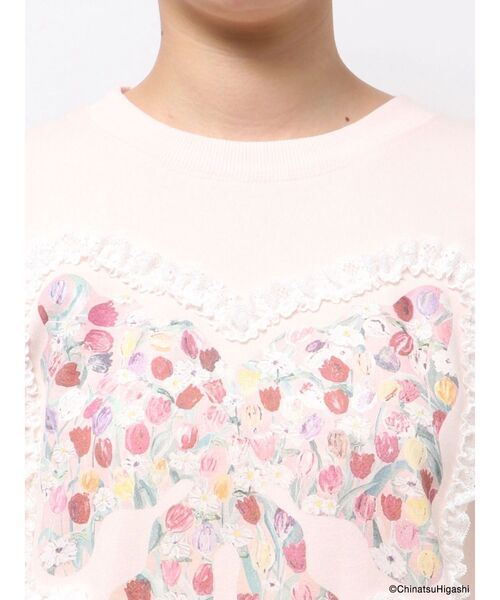 Dream Garden-tulip ribbon lace sweat（スウェット）｜merry jenny