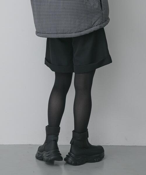 SENSE OF PLACE by URBAN RESEARCH（センスオブプレイスバイアーバンリサーチ）の「ターンバックハーフパンツ（その他パンツ・レディース・ベージュ/ブラック・MEDIUM/SMALL）」の5枚目の写真