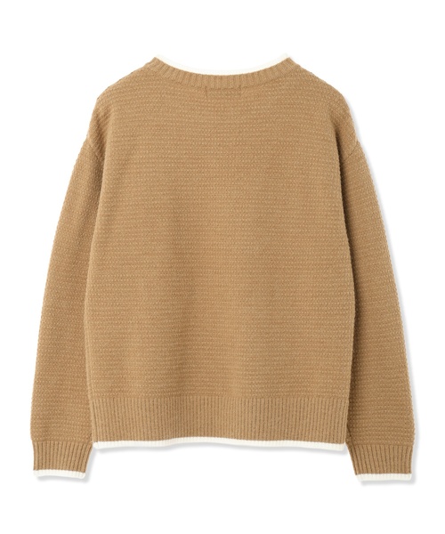 LE SOUK HOLIDAY（ルスークホリデー）の「レイヤードニットプルオーバー【洗える】（ニット/セーター・レディース・ブラック/モカ・M/L）」の17枚目の写真