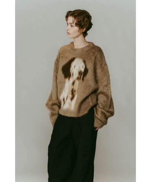 【かすてら】dalmatian shaggy knit（unisex） dalmatian shaggy knit(unisex)（ニット/セーター）｜Knuth Marf