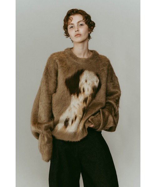 Knuth Marf（クヌースマーフ）の「dalmatian shaggy knit(unisex)（ニット/セーター・レディース・グリーン/ブルー/ベージュ・FREE）」の15枚目の写真