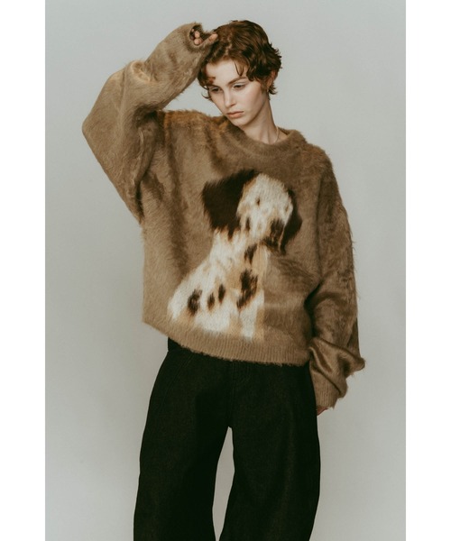 Knuth Marf（クヌースマーフ）の「dalmatian shaggy knit(unisex)（ニット/セーター・レディース・グリーン/ブルー/ベージュ・FREE）」の5枚目の写真