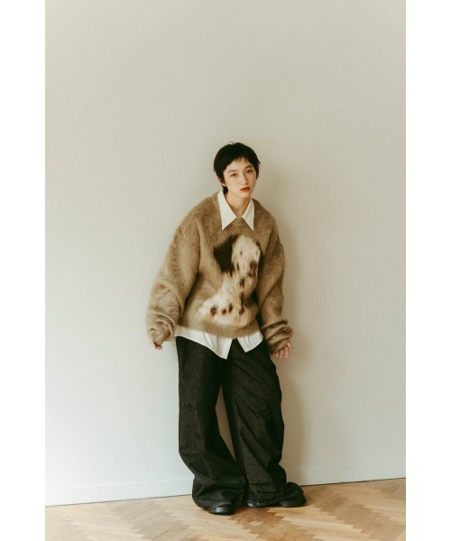 dalmatian shaggy knit(unisex)