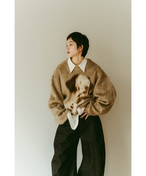 Knuth Marf（クヌースマーフ）の「dalmatian shaggy knit(unisex)（ニット/セーター・レディース・グリーン/ブルー/ベージュ・FREE）」の9枚目の写真