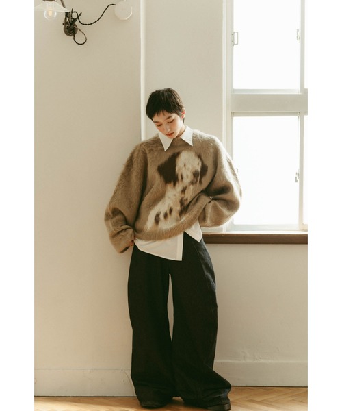 Knuth Marf（クヌースマーフ）の「dalmatian shaggy knit(unisex)（ニット/セーター・レディース・グリーン/ブルー/ベージュ・FREE）」の11枚目の写真