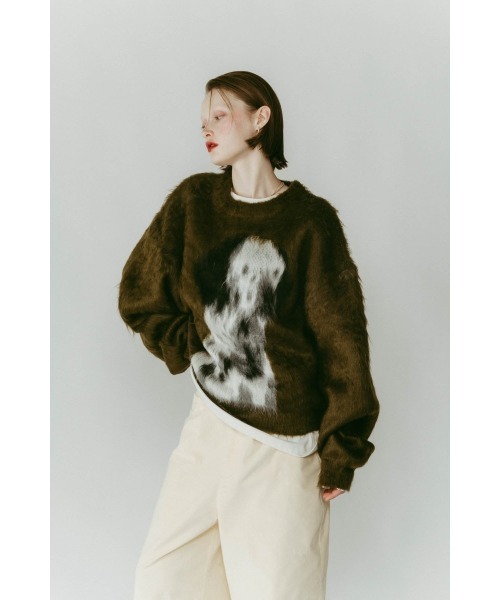 Knuth Marf（クヌースマーフ）の「dalmatian shaggy knit(unisex)（ニット/セーター・レディース・グリーン/ブルー/ベージュ・FREE）」の20枚目の写真