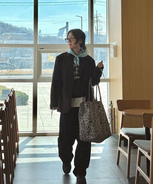 ERER(エルエル)の「シグネチャーレオパードエコバッグ ブラウン(エコバッグ/サブバッグ・レディース・ブラウン・FREE)」の7枚目の写真