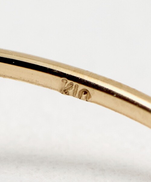 【les bon bon 】K10 プレーン リング 9号 les bonbon（ルボンボン） 指輪 リング 「les bonbon」plane ring