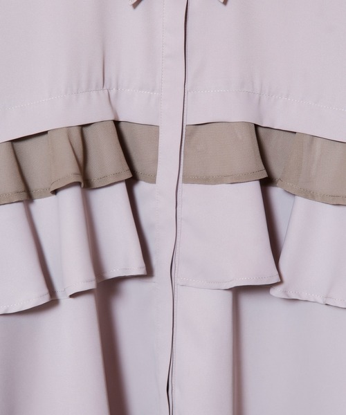 OSMOSIS（オズモーシス）の「ティアードフリルブラウス（シャツ/ブラウス・レディース・ブラック/グレー/ホワイト・ONE SIZE）」の22枚目の写真