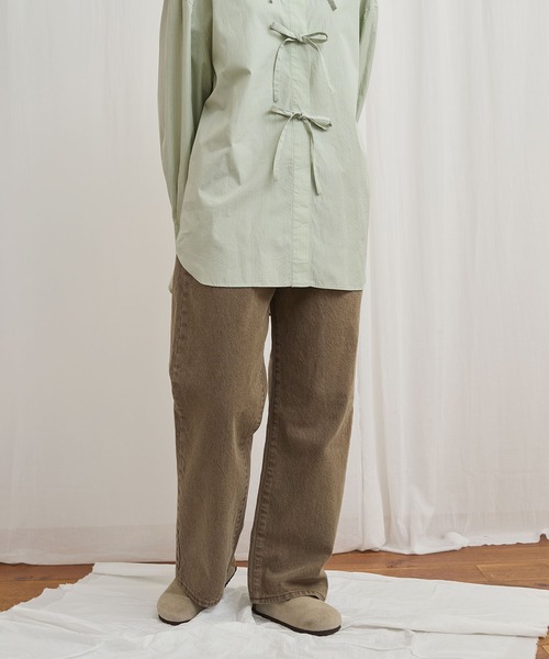 fig Ｌondon（フィグロンドン）の「colored jeans（デニムパンツ・レディース・カーキ/ボルドー・25/26/27）」の16枚目の写真