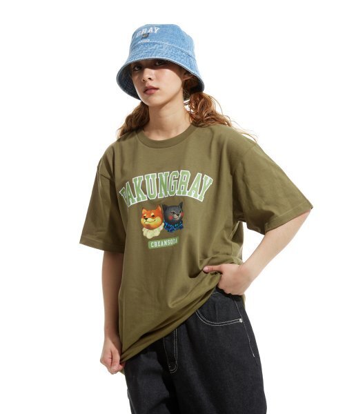CREAM SODA LAB（クリームソーダラボ）の「ピエンジロゴ半袖Tシャツオリーブ（Tシャツ/カットソー・レディース・その他・LARGE/MEDIUM/X-LARGE/XX-LARGE）」の2枚目の写真