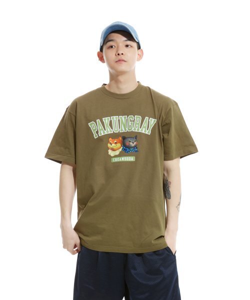 CREAM SODA LAB（クリームソーダラボ）の「ピエンジロゴ半袖Tシャツオリーブ（Tシャツ/カットソー・レディース・その他・LARGE/MEDIUM/X-LARGE/XX-LARGE）」の7枚目の写真