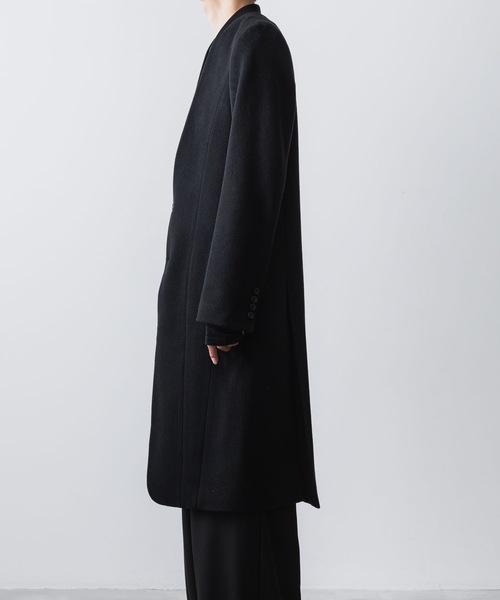 ato（アトウ）の「SINGLE CHARME NO-COLLAR COAT（チェスターコート