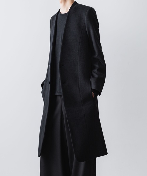 SINGLE CHARME NO-COLLAR COAT（チェスターコート）｜ato（アトウ）の