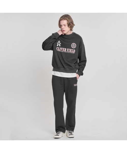 CLEVER FIELD（クレバーフィールド）の「スウェットトラックマルチワイドパンツ_チャコール（スウェットパンツ・メンズ・チャコール・MEDIUM/LARGE）」の3枚目の写真
