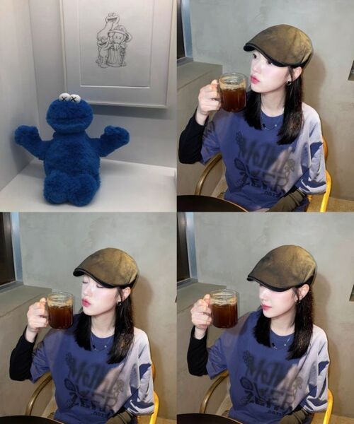 MOZMOZ(モズモズ)の「ピクセルフラワー オーバーサイズ ピグメント 半袖Tシャツ ブルー(Tシャツ/カットソー・レディース・その他・M/XL/XXL)」の9枚目の写真