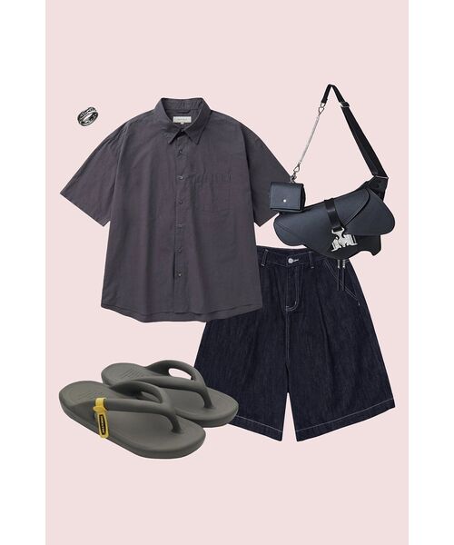 CHAMBROS（チャンブロス）の「ワイドノンフェイドワンタックバミューダデニムハーフパンツ[ディープブルーインディゴ]（その他パンツ・レディース・その他・MEDIUM/LARGE/X-LARGE/XX-LARGE）」の12枚目の写真