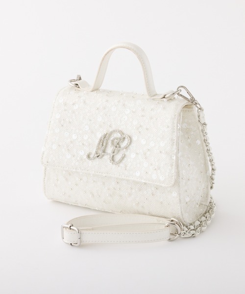 one after another NICE CLAUP（ワンアフターアナザーナイスクラップ）の「【Twinkle collection】ロゴ付きショルダーバッグ（ショルダーバッグ・レディース・サックスブルー/ホワイト・FREE）」の3枚目の写真