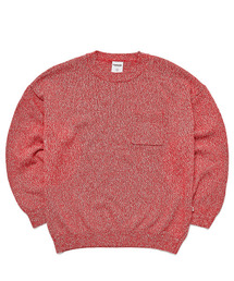 VERSE ONE（バースワン）の「SLUB KNIT SWEATER RED（ニット/セーター）」
