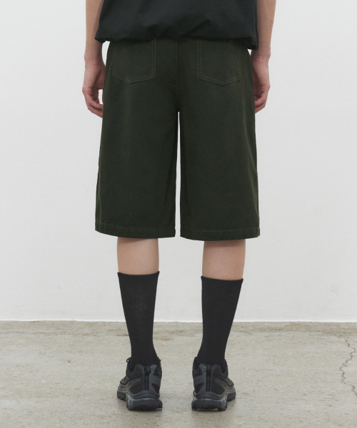 DECET(デケト)の「Cotton 2Pleats Shorts DCPT041Khaki(その他パンツ・レディース・その他・32/30/26/28)」の4枚目の写真