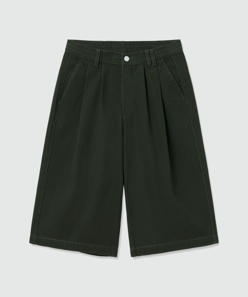 DECET(デケト)の「Cotton 2Pleats Shorts DCPT041Khaki(その他パンツ・レディース・その他・32/30/26/28)」の9枚目の写真