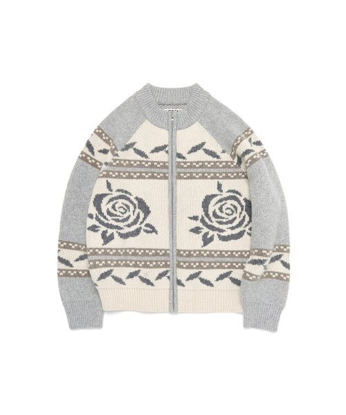 トップス WIRED JACQUARD ZIPUP KNIT [GREY] 【公式通販】