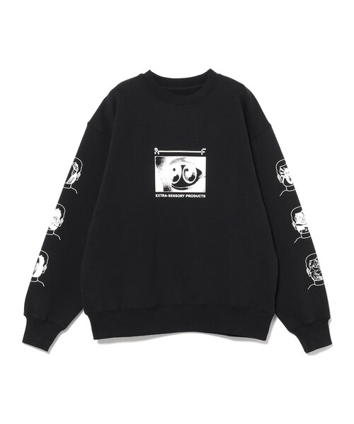 DEMARCOLAB(デマルコラブ)の「MPK STUDIO × DeMarcoLab × AGARIC FLY × BEAMS T / SWEAT CREW(スウェット・メンズ・ブラック・L)」の1枚目の写真
