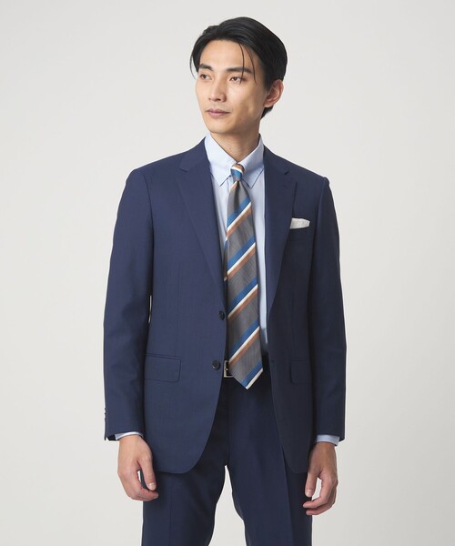 green label relaxing（グリーンレーベルリラクシング）の「GUABELLO ピンヘッド 2B RV スーツジャケット セットアップジャケット（スーツジャケット・メンズ・ネイビー/グレー・42/52/50/48/46/44）」の2枚目の写真