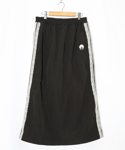 ScoLar（スカラー）の「153719：レース×ライン入りナイロンワッシャースカート（スカート・レディース・ブラック/グレー/パープル・M）」の16枚目の写真