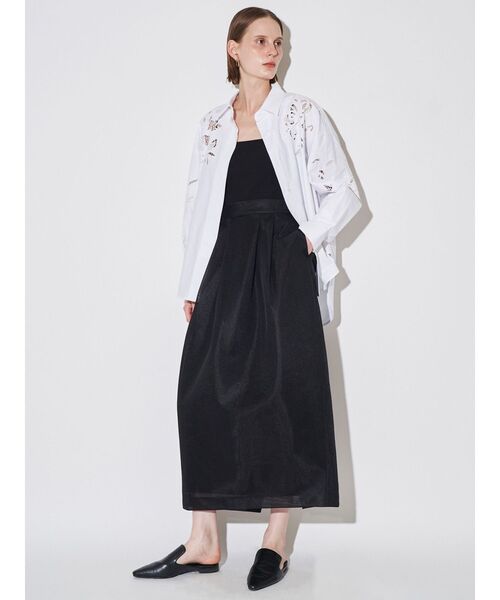 ELENDEEK（エレンディーク）の「エンブロイダリーオーバーシャツ（シャツ/ブラウス・レディース・オフホワイト/グレー・FREE）」の19枚目の写真