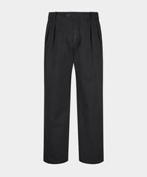 BIRBANTE（ビルバンテ）の「ガーメントウォッシングツイルツーピンタックチノパンツ - ブラックネイビー（その他パンツ）」