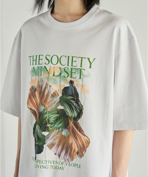 ROTEMBER（ローテンバー）の「スティルライフフラワーハーフTシャツ[ホワイト]（Tシャツ/カットソー・メンズ・その他・LARGE/X-LARGE）」の3枚目の写真